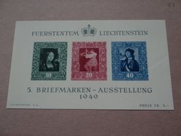 Block Liechtenstein 1949 W23 postfrisch** ab CHF 1.--