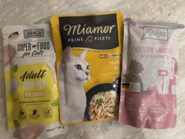 Katzenfutter Mix Mac's Miamor Mjamjam 3 Beutel neu