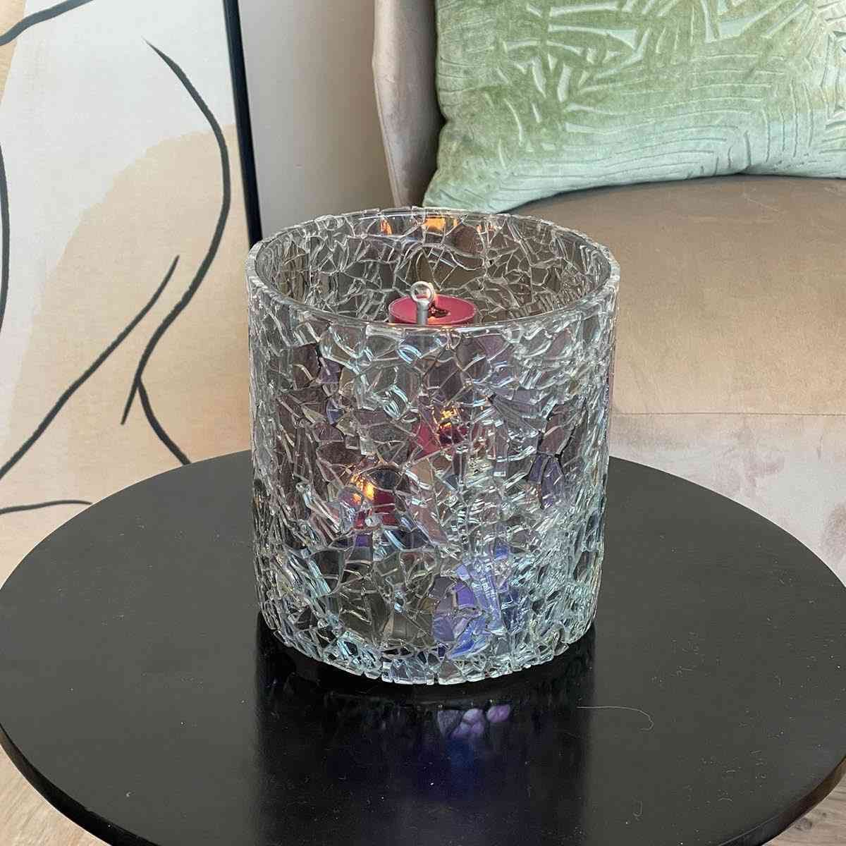 Partylite Portacandele: Windlichtglas Opaline Mosaic – Nuovo e nell'imballaggio originale da Endingen venduto da Kerzenschein2011 2