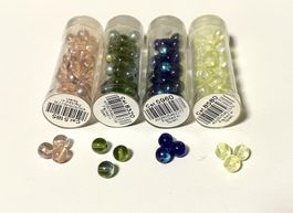 Gütermann Regenbogenperlen, 6mm, 4 Röhrchen