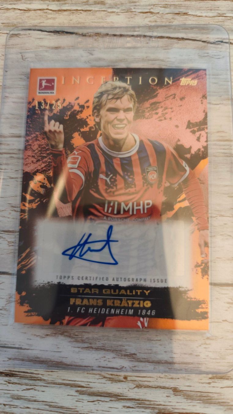 Topps Carte collezionabili: Topps Inception 24/25 Frans Krätzig /25 mit Autogramm – Usato da St. Gallen venduto da RudyundFloydCards