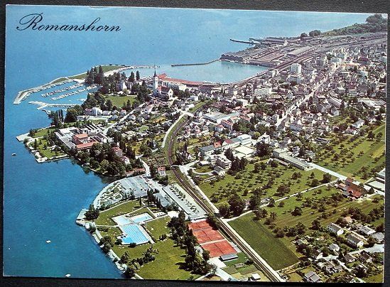 Cartoline postali: ROMANSHORN Flugaufnahme – Usato da Jona venduto da philajona