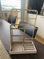 Jewelry Stand Gold White 3-Tier Organizer