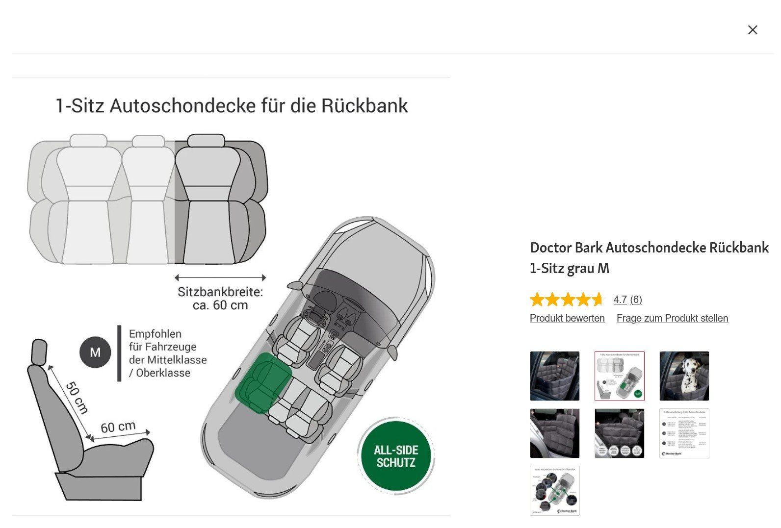 Decken: Doctor Bark 1-Sitz Autoschondecke grau M – Gebraucht aus Pany von bpetra 1