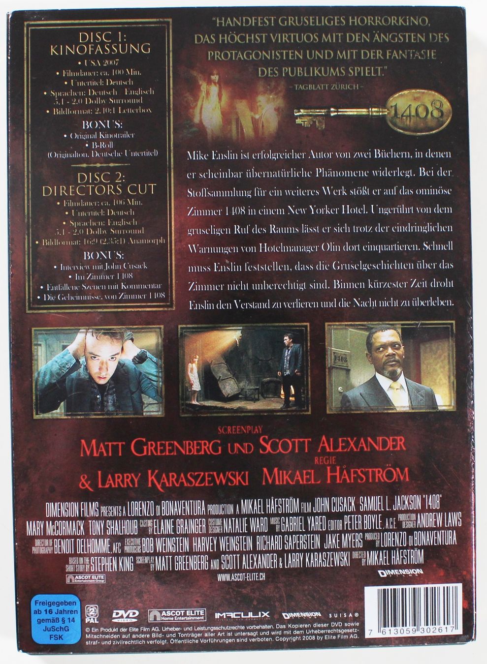 Alle DVDs: 1408 mit John Cusack &Samuel L. Jackson - Doppel DVD Edition – Gebraucht aus Brüttisellen von Collector-Corner 5