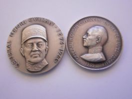 2 Silbermedaillen General Guisan 0.900 er / 37.9 Gr.