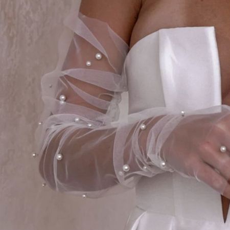 Bridal Sleeve Tüll Glove Braut Accessoire