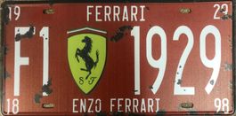 Ferrari Autoschild Blechschild Enzo 1929 812 296 SF90 F8 430