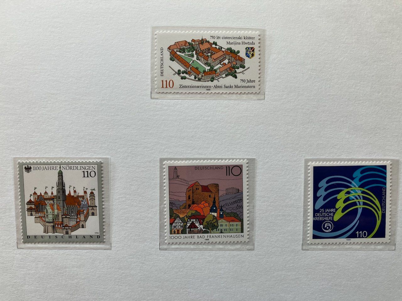 Alle Briefmarken: Deutschland: 3 Sätze postfrisch im Folder 1996-98 – Gebraucht aus Nesslau von zueri6 2
