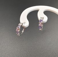 Creolen mit Zirkon 925 Sterlingsilber rhodiniert Frau/Mäitli