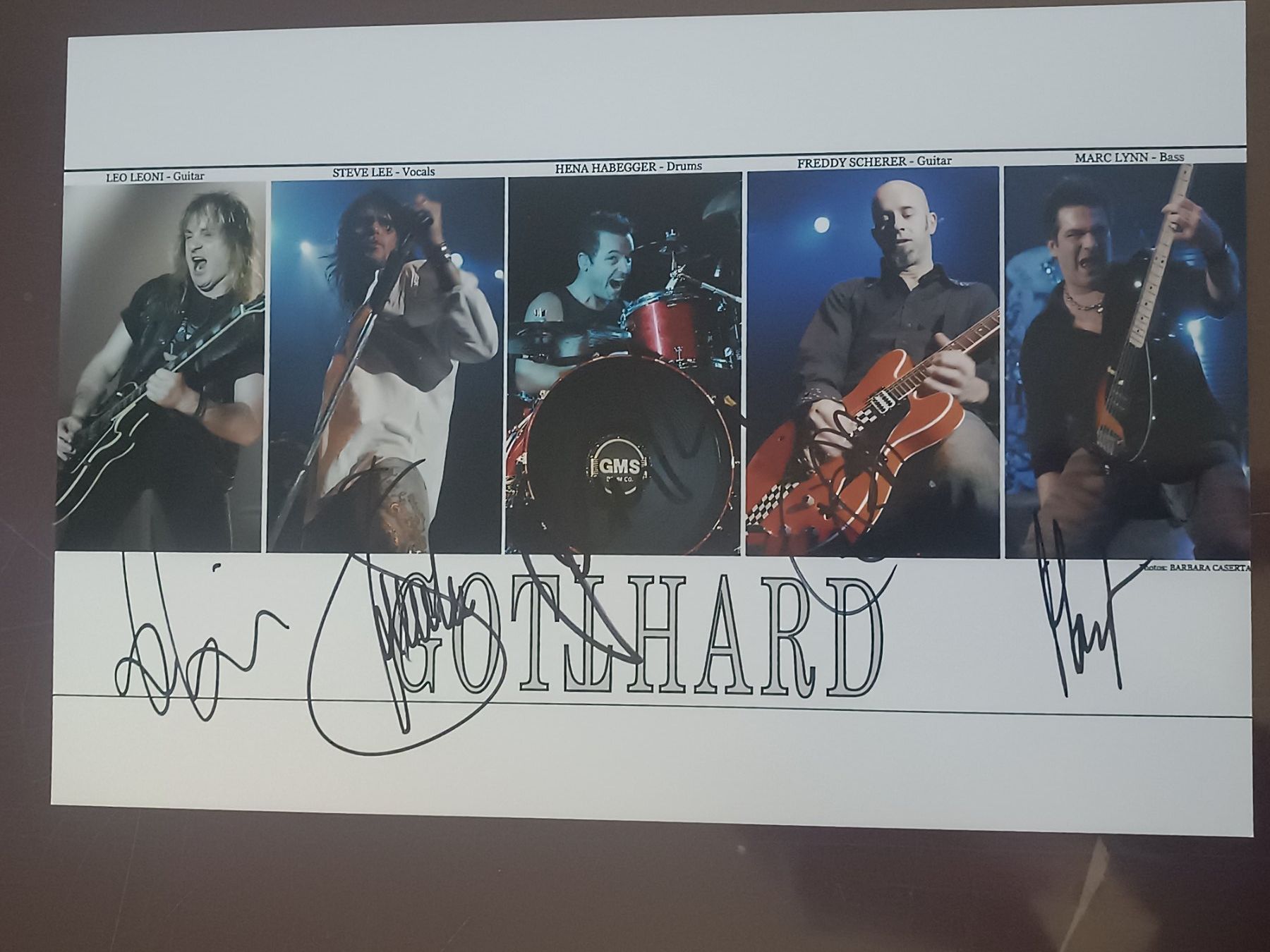 Autografi: Gotthard - 20x30cm - persönlich gesammelt – Usato da Menziken venduto da Artographs