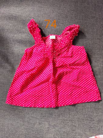 Gr. 74 Kleid rot mit Pünktchen