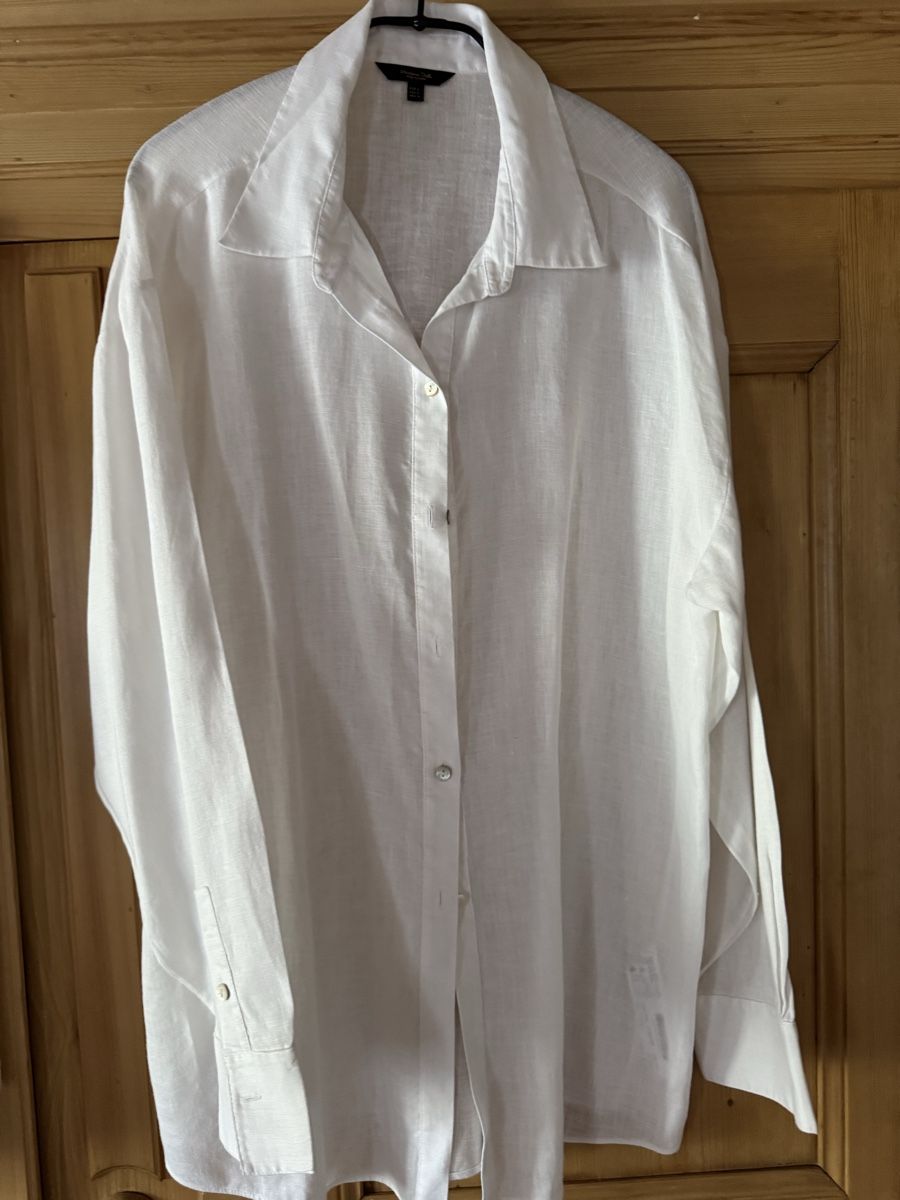 Massimo Dutti Camicette: Leinenhemd weiss, Grösse L , Neuwertig – Nuovo (secondo la descrizione) da Au ZH venduto da Pulaila2020 1