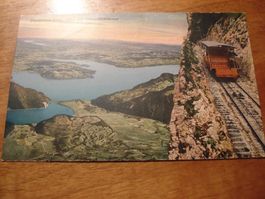 Stanserhornbahn, Blick auf Vierwaldstättersee, 1939, farbig