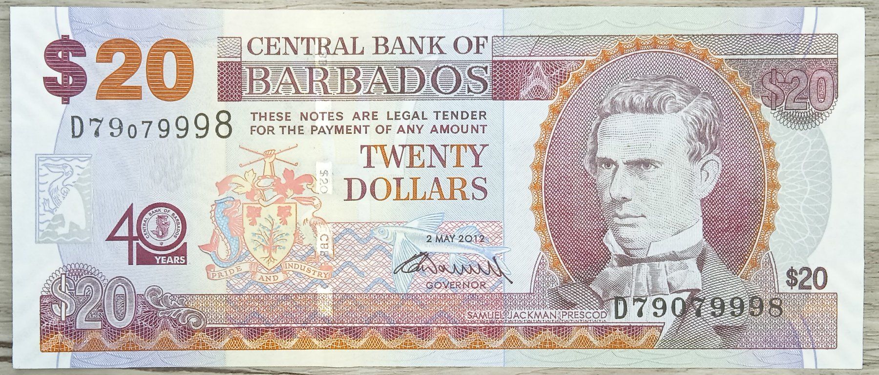 Banconote: Barbados 20 dollars Commemorative UNC – Nuovo (secondo la descrizione) da Cousset venduto da Patricio77