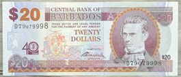 Barbados 20 dollars Commemorative UNC