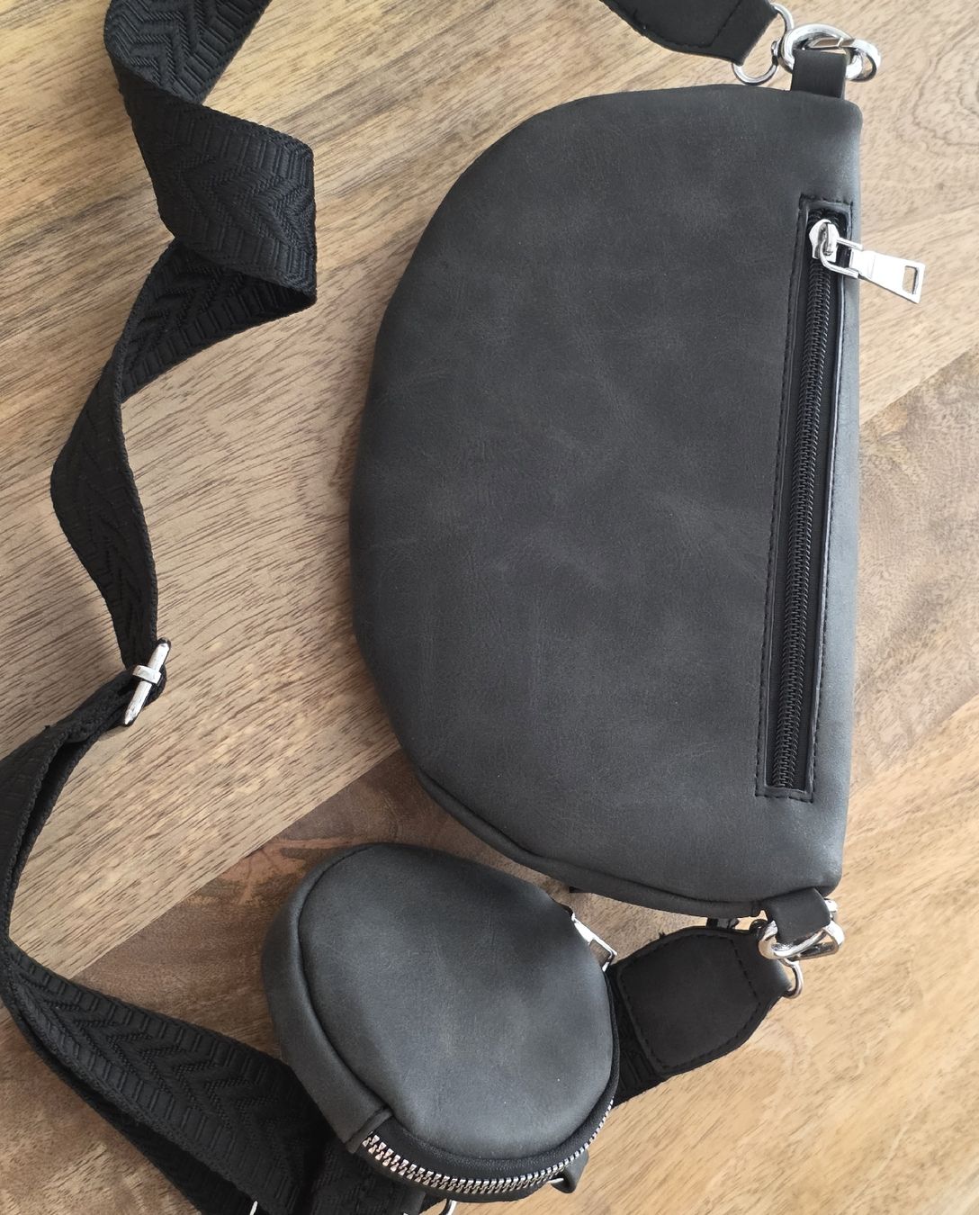 Borse da donna: Bauchtasche mit Münz-Täschli, anthrazit, Kunstleder, neu – Nuovo (secondo la descrizione) da Rheinsulz venduto da Gilea 5