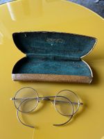 Antike Nickelbrille um ca. 1930 mit Etui, Sammlerstück!
