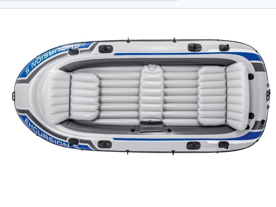 Boote: Schlauchboot Intex Excursion 5 Grau 366cm, neuwertig 5 Pers. – Neu (gemäss Beschreibung) aus Flurlingen von Abbcbb 1