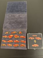 Ferrari Pin Sammlung mit Etui und Testarossa Set – ca. 19 Pi