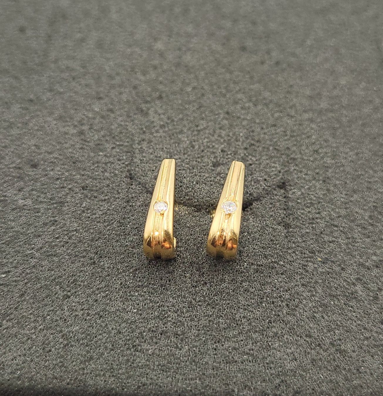 Orecchini pendenti & Orecchini a lobo: Gold Ohrstecker Mit Steine – Usato da Wald ZH venduto da Dasilver 4