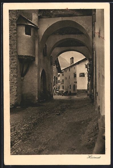 Cartoline postali: AK Zuoz, Strassenpartie, 1927 – Usato da Berlin venduto da bartko-reher