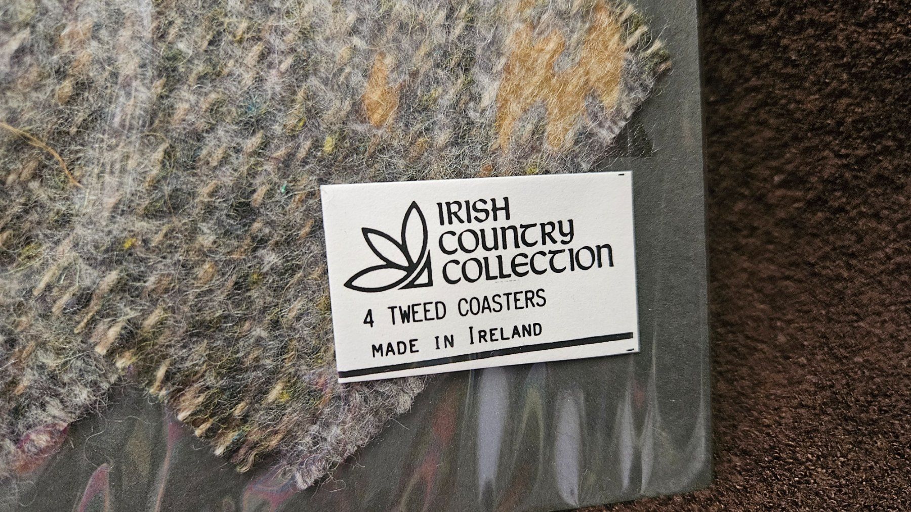 Tessuti: 4 tweed coasters "Irish country collection" – Nuovo e nell'imballaggio originale da Melano venduto da H-Sara 1