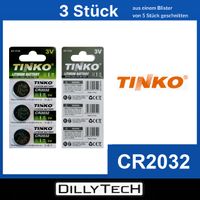 TINKO CR2032 Knopfzellenbatterie - 3 Stk.