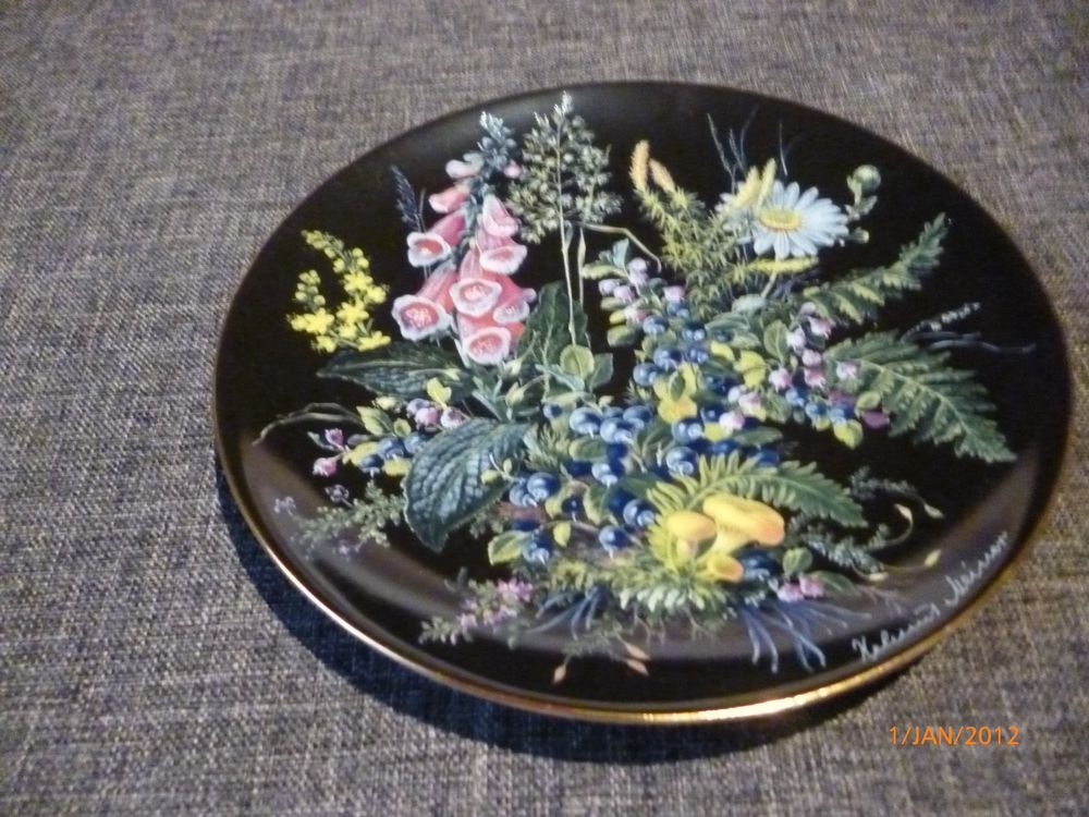 Heidelbeeren im Unterholz“ Sammel-Teller ( Bradex, 793 A ) (Neu und ...