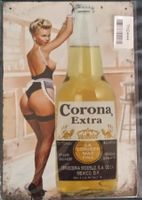 NEU/OVP: Corona Extra Bier Pinup Dessous Girl Blechschild