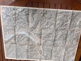 Topographische Karte der Schweiz région de Thun 1917