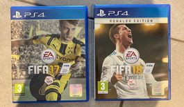 FIFA 17 und FIFA 18 PS4 Spiele in gutem Zustand - ab 1.-