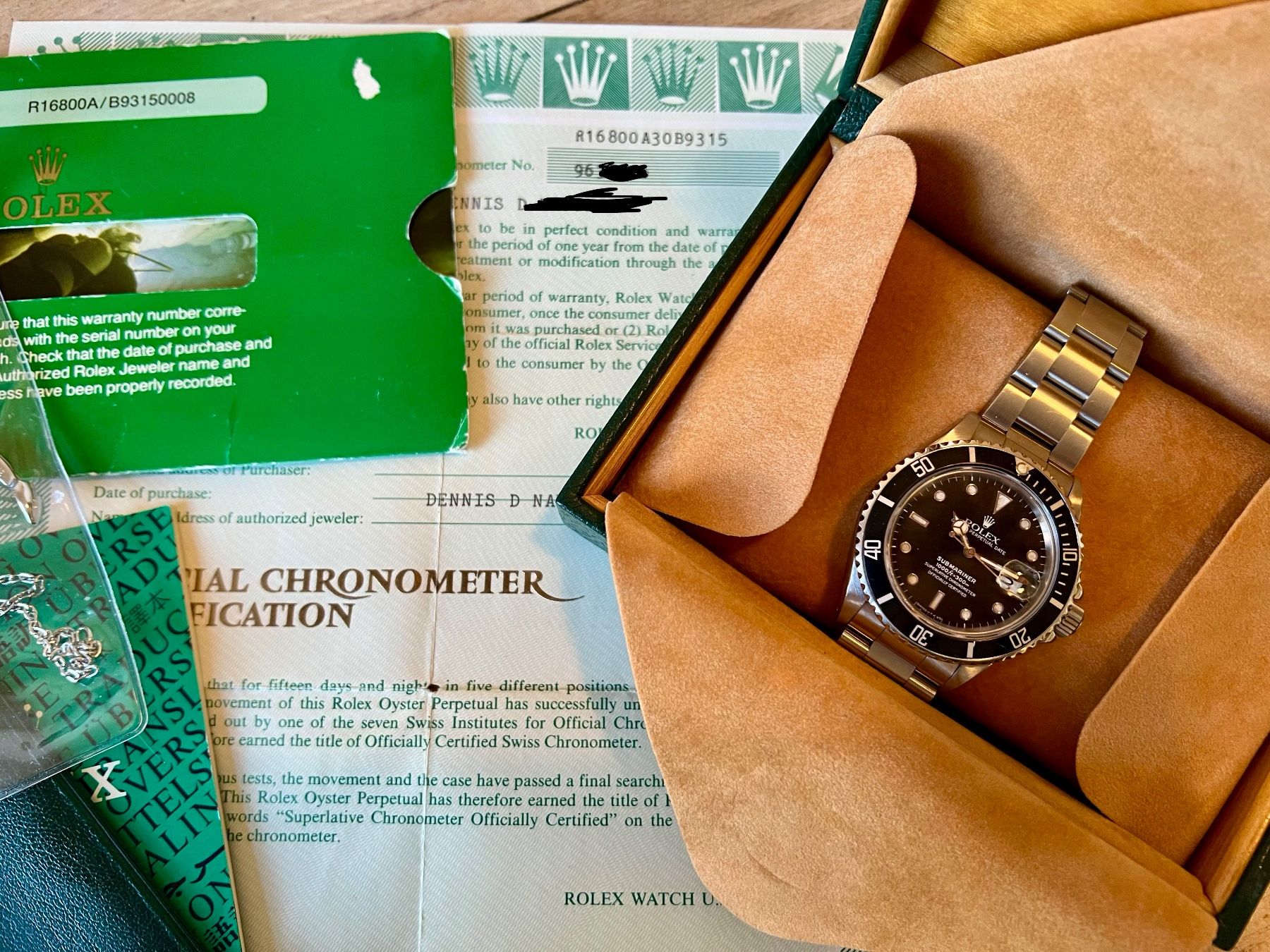 Rolex Orologi: ROLEX Triple Zero 168000 Full Set – Usato da Bern venduto da Torshov