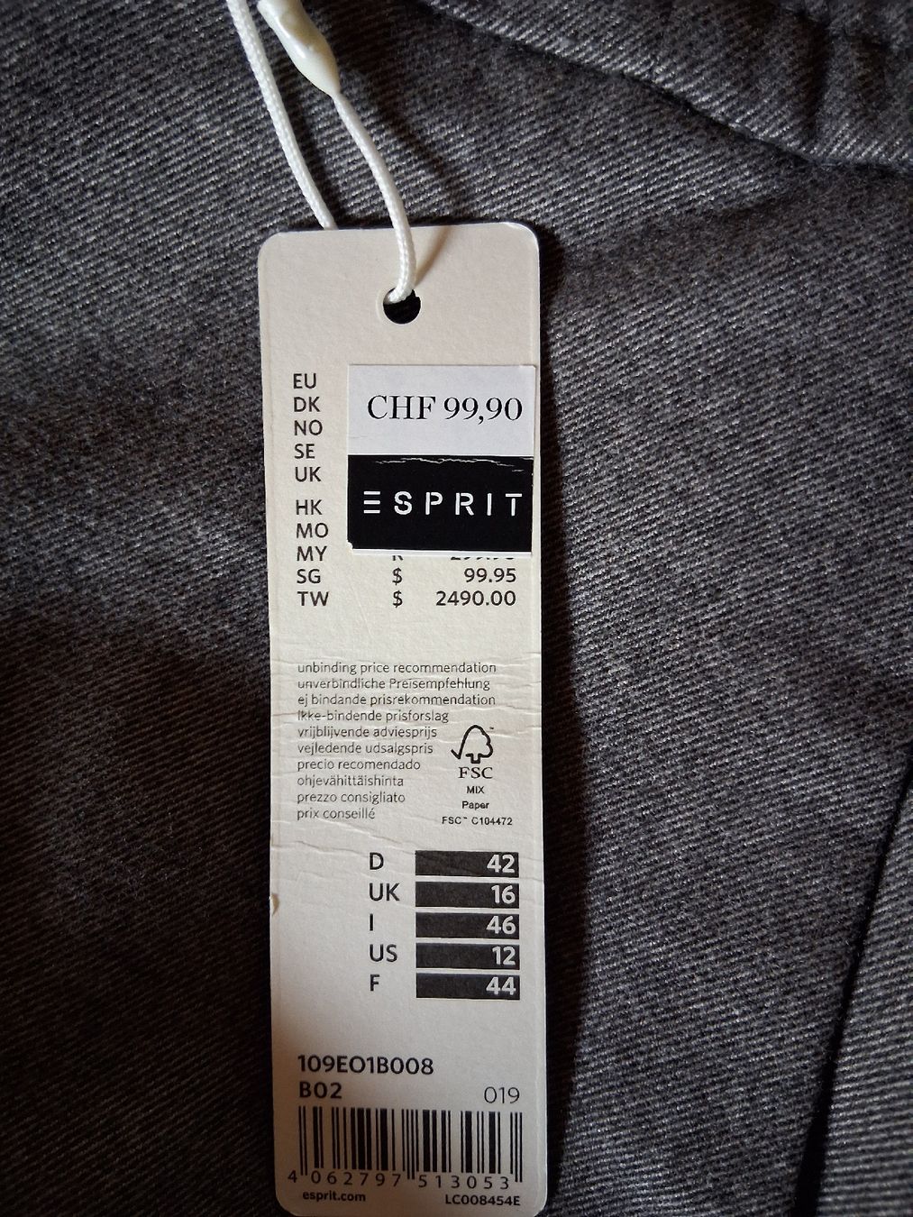 Esprit Pantaloni: Esprit Hose NEU 42 – Nuovo e nell'imballaggio originale da Brittnau venduto da Gismo2012 2