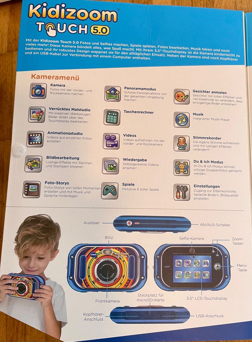 Vtech Fotocamera: Vtech Kidizoom Touch 5.0 + Tasche + Kopfhörer – Usato da Zürich venduto da giovannisp 1