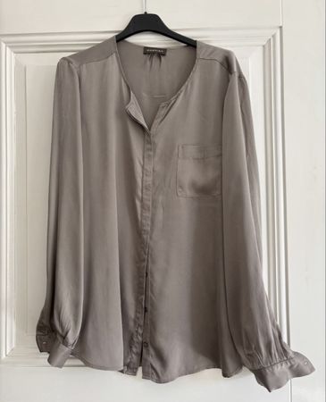 Repeat Seidenbluse 36 greige