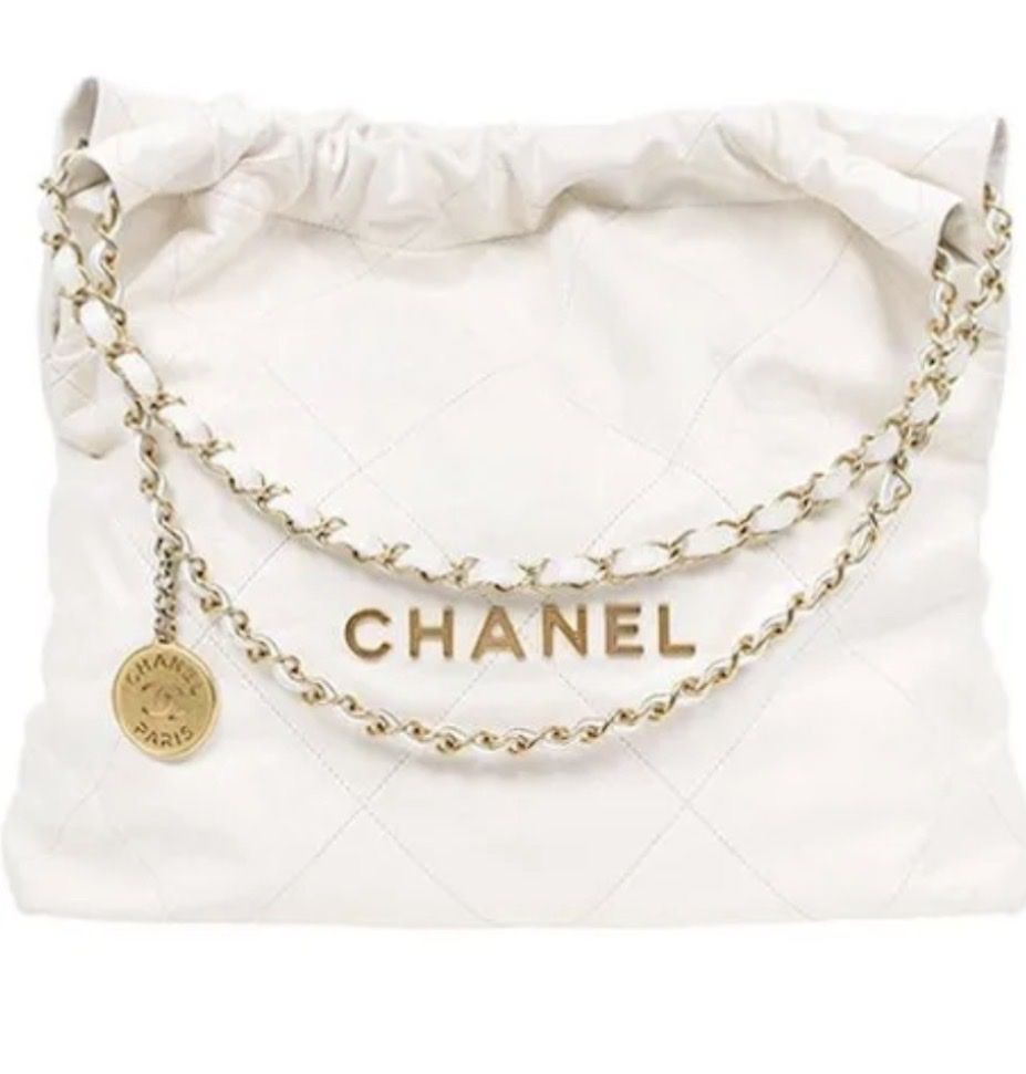 Chanel Borse da donna: Chanel 22 white medium bag – Usato da Genève venduto da val_5jbf