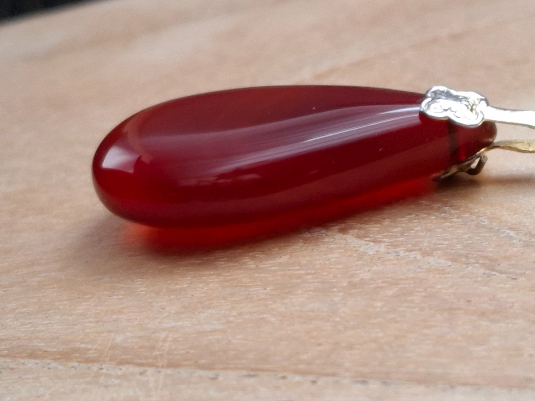 Catenine: Kette Silber 925  mit Anhänger Karneol 80cm – Usato da Zwieselberg venduto da Halifaxmendusli 8