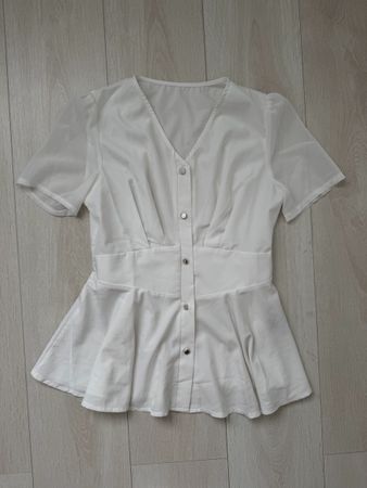 Damen Bluse weiss Kurzarm Grösse S guter Zustand