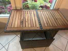 Gartentisch ratan neu höhenverstellbar