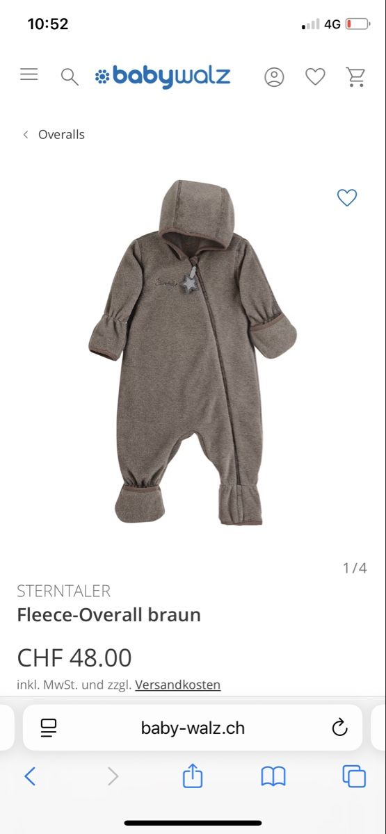 Sterntaler Strampler: Sterntaler Fleeceoverall Gr. 68 – Gebraucht aus Happerswil von angela_schlatt 1