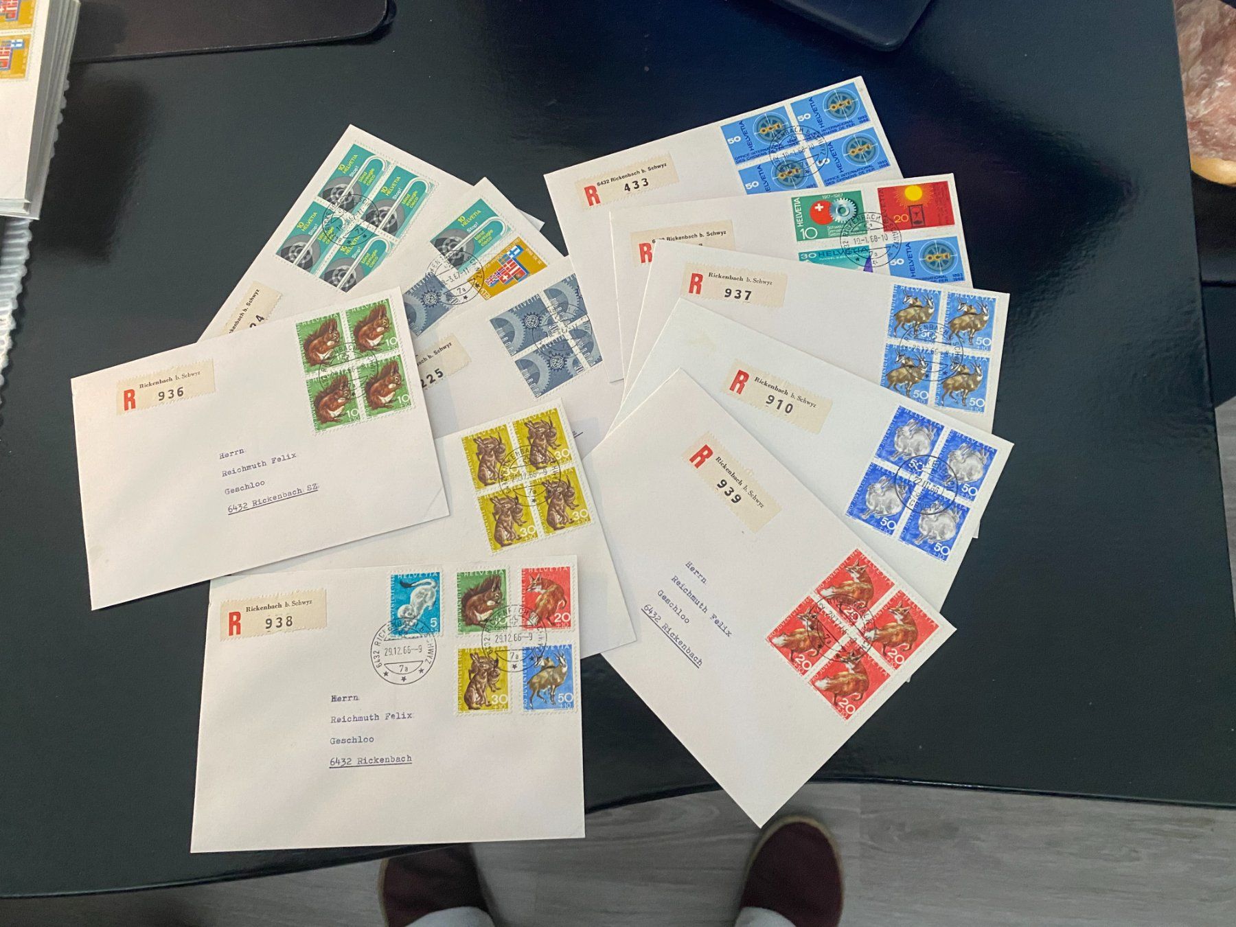 Tutti i francobolli: Divers Viererblock auf Brief – Usato da Grand-Lancy venduto da Dany1973 2