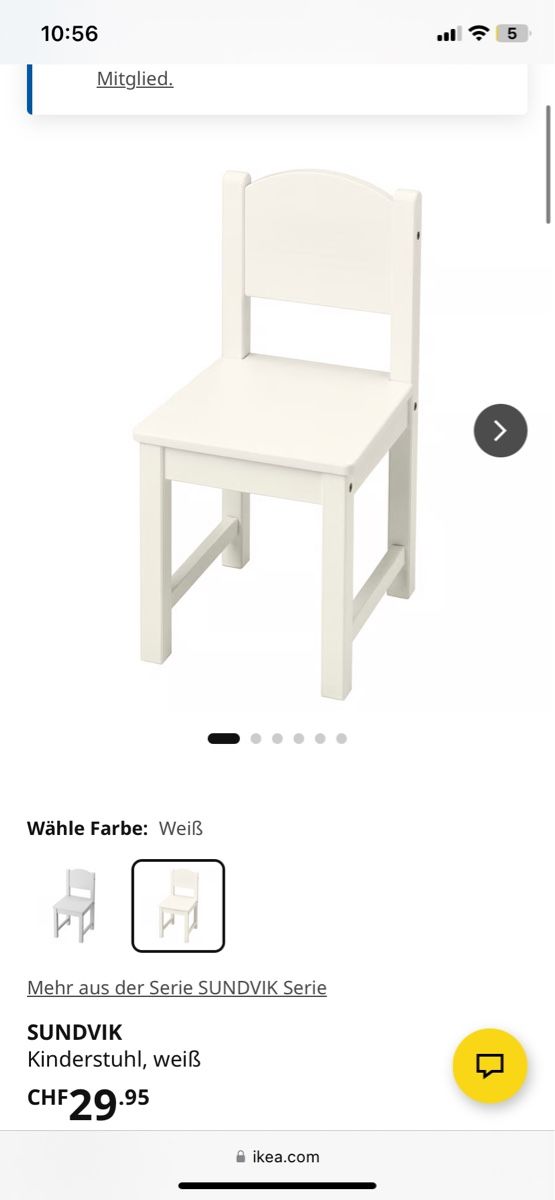 Ikea Set di tavolo e panche: Kindertisch Sundvik Ikea weiss mit 2 Stühlen – Usato da Zollikofen venduto da nilsa 6