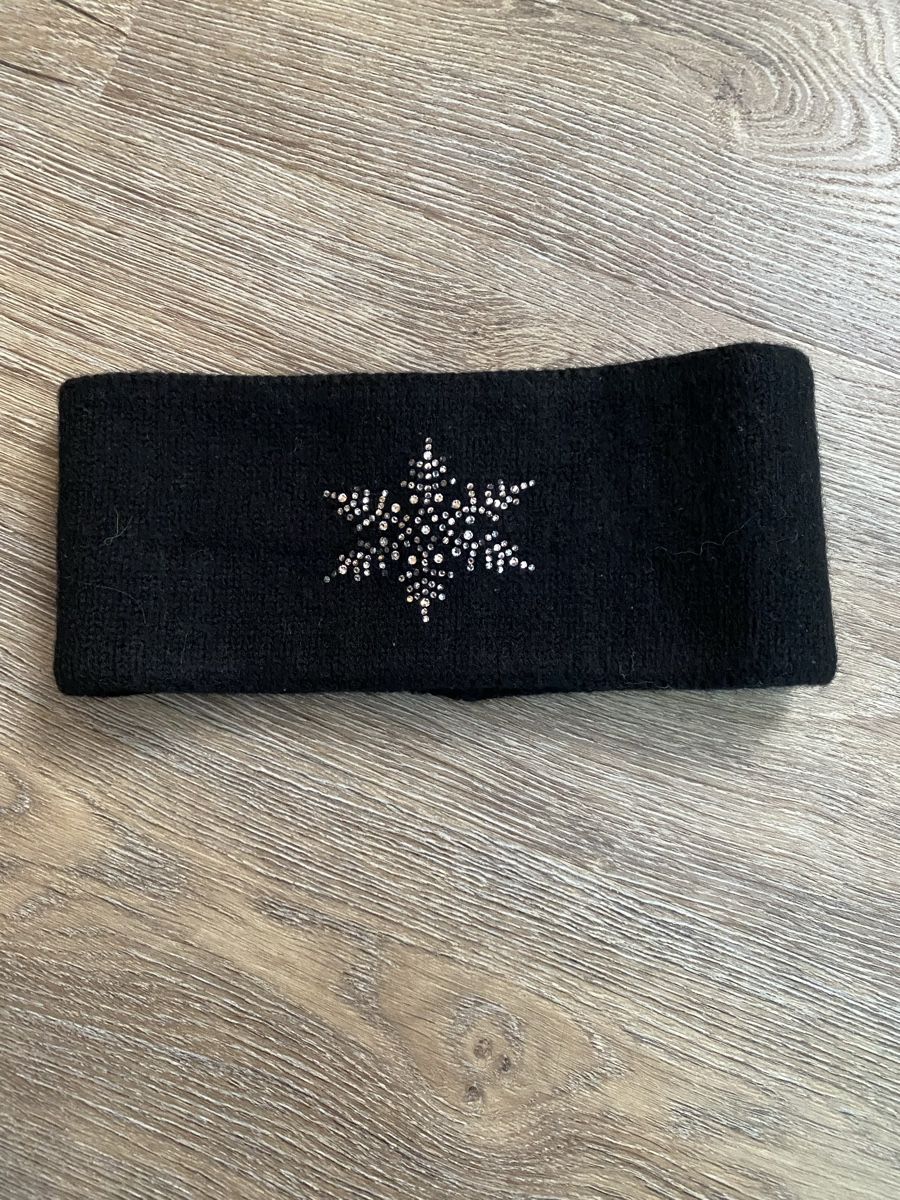 Copricapi, berretti & cappellini: Steffner Stirnband Schneeflocke Schwarz – Usato da Grindelwald venduto da TSG-G-Town