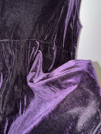 Vintage Lila Samtkleid M HENNES Collection