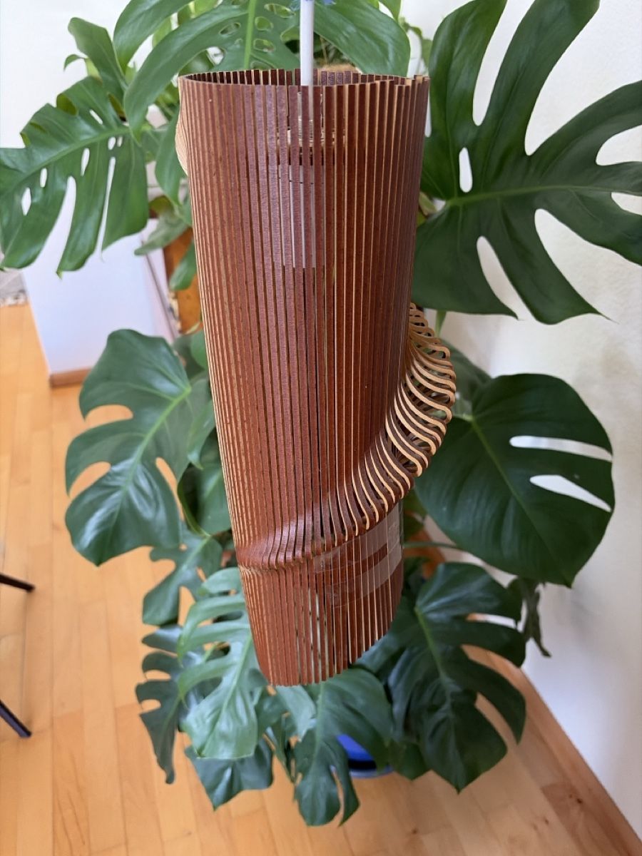 Lampadari & plafoniere: Hängeleuchte Holz Design Lampe braun – Usato da basel venduto da Zofy 2