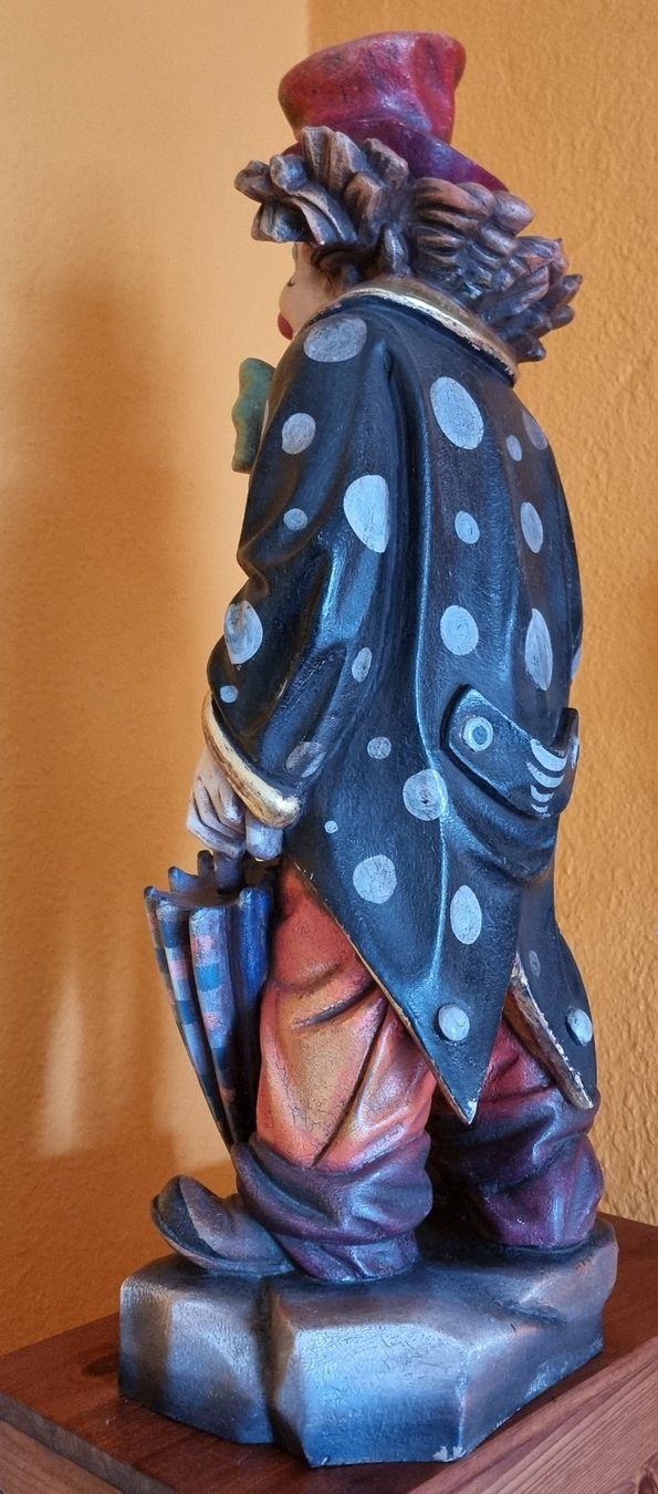 Figuren: Clown mit Schirm  -  Groedner Schnitzerei  -  60 cm – Gebraucht aus Luzern von Frizzz 6