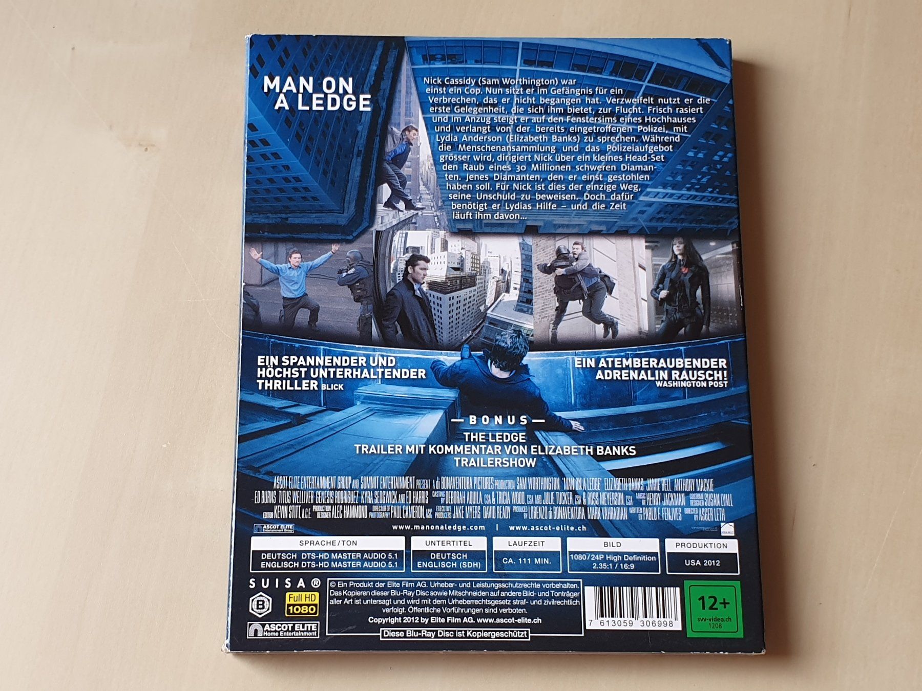 Tous les DVDs: Man on a Ledge – D'occasion à Stansstad par collectorsshop 1