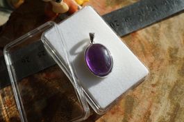 Amethyst    Silber 925 Silber  Anhänger im Böxli no2