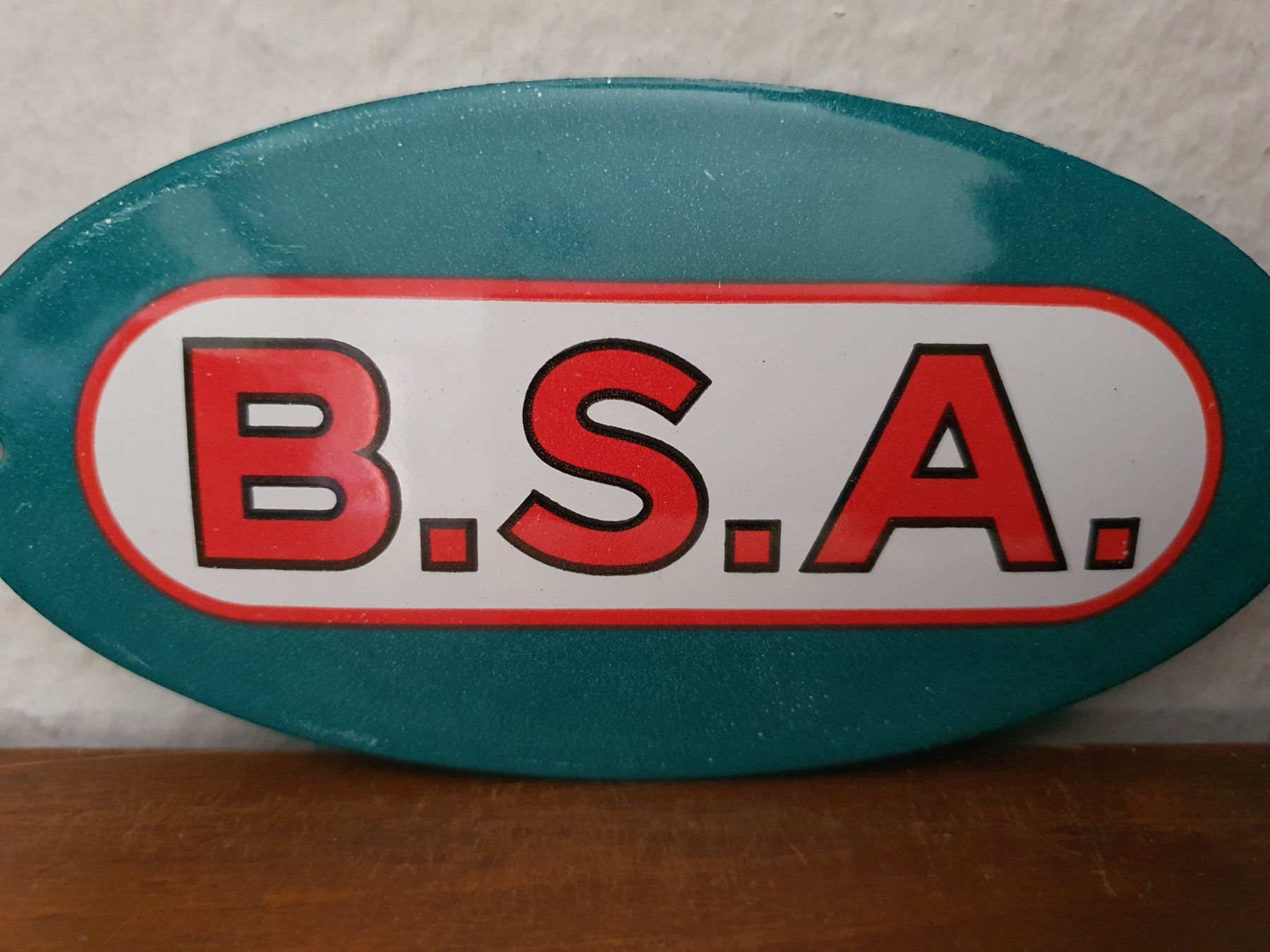 Schilder: Emailschild BSA Motorrad Motorcycles Logo Emaille Schild – Neu (gemäss Beschreibung) aus Schaffhausen von pfanis09 1